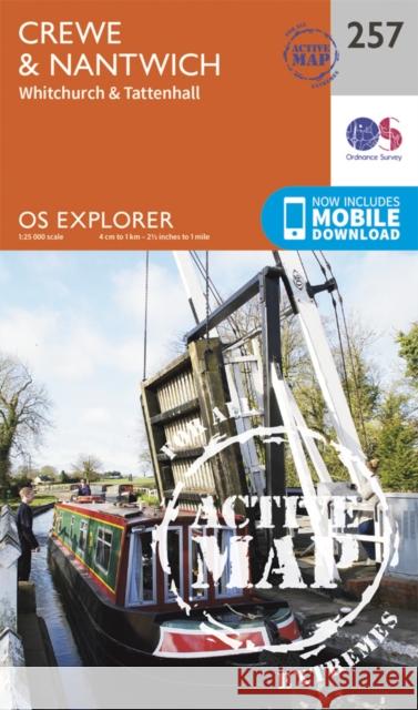 Crewe and Nantwich, Whitchurch and Tattenhall Ordnance Survey 9780319471296 Ordnance Survey - książka