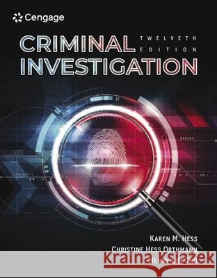 Criminal Investigation K Hess Christine Hes Henry Lim Cho 9780357511671 Cengage Learning - książka