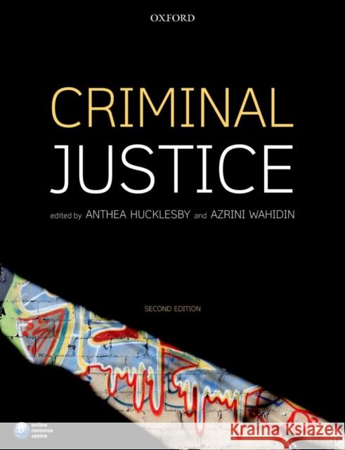 Criminal Justice Anthea Hucklesby 9780199694969  - książka