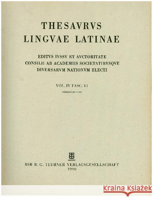 Criminosus - Cur Thesaurusbüro München 9783598700378 K G Saur - książka