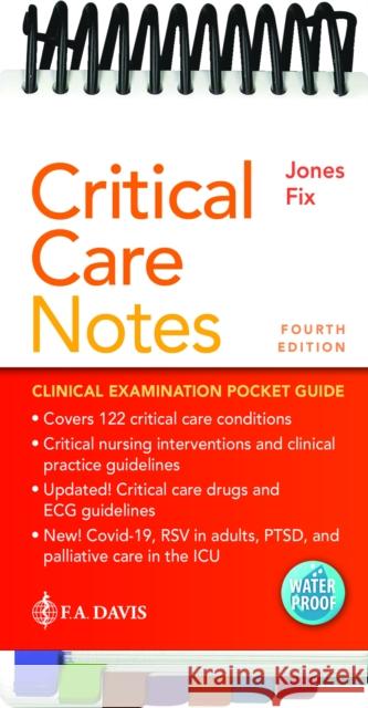 Critical Care Notes: Clinical Pocket Guide Brenda Fix 9781719650373 F. A. Davis Company - książka