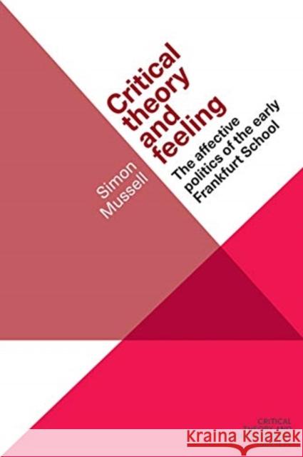 Critical Theory and Feeling: The Affective Politics of the Early Frankfurt School Simon Mussell 9781526155948 Manchester University Press - książka
