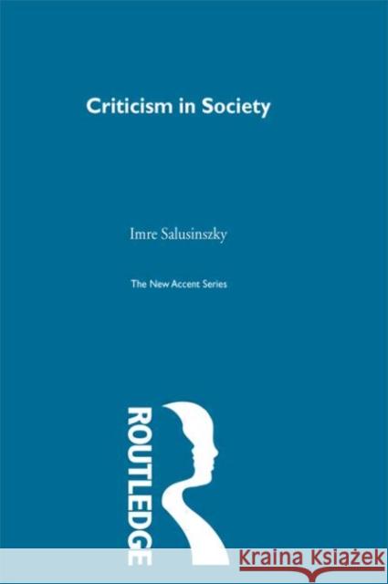 Criticism & Society    9780415291361 Taylor & Francis - książka