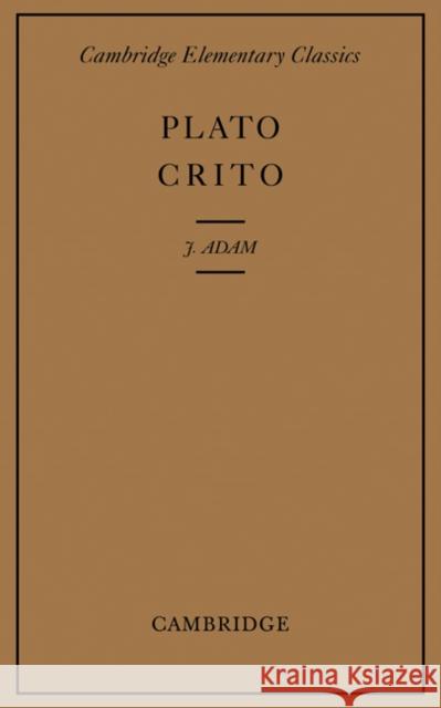 Crito  Plato 9780521059596  - książka