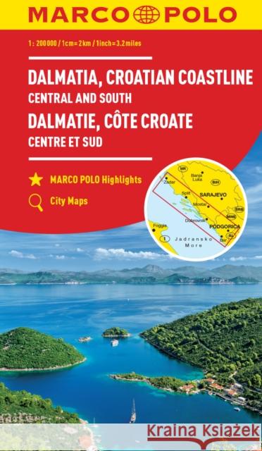 Croatia Dalmatian Coast Marco Polo Map  9783829739887 MAIRDUMONT GmbH & Co. KG - książka