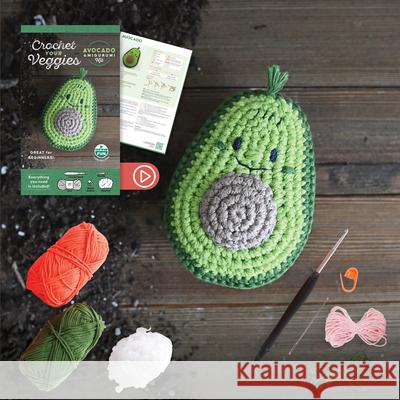 Crochet Your Veggies Amigurumi Kit Avocado: Everything You Need Is Included: 100%-Cotton Yarn, Crochet Hook, Stitch Marker, Tapestry Needle, Fiberfill, Step-by-Step Leaflet, and Exclusive Instruction  Schiffer Publishing, Ltd. 9780764370526 Schiffer Craft - książka