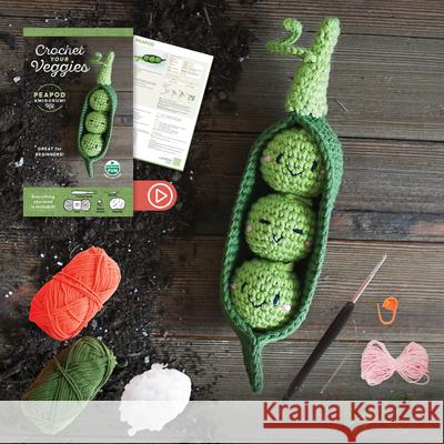 Crochet Your Veggies Amigurumi Kit Peapod: Everything You Need Is Included: 100%-Cotton Yarn, Crochet Hook, Stitch Marker, Tapestry Needle, Fiberfill, Step-by-Step Leaflet, and Exclusive Instruction V Schiffer Publishing, Ltd. 9780764370519 Schiffer Craft - książka