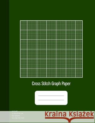 Cross Stitch Graph Paper: 14 Lines Per Inch, Graph Paper for Embroidery and Needlework, 8.5''x11'', 100 Sheets, Green Cover Graphyco Publishing 9781072998631 Independently Published - książka