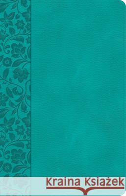 CSB Large Print Personal Size Reference Bible, Teal Leathertouch Csb Bibles by Holman 9781087774572 Holman Bibles - książka