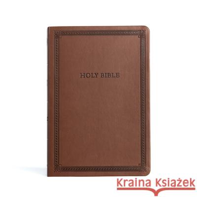 CSB Large Print Thinline Bible, Brown Leathertouch, Value Edition Csb Bibles by Holman 9781430082712 Holman Bibles - książka