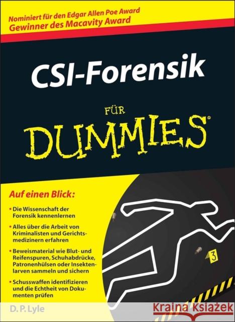 CSI-Forensik fur Dummies Douglas P. Lyle 9783527704699 JOHN WILEY AND SONS LTD - książka