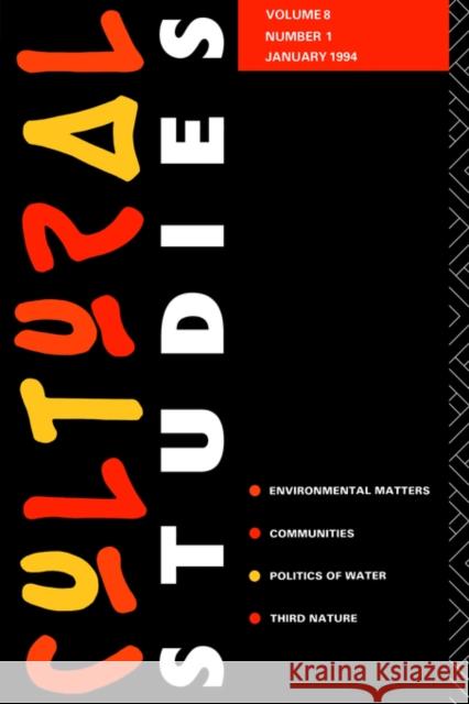 Cultural Studies: Volume 8, Issue 1 Grossberg, Lawrence 9780415110945 Routledge - książka