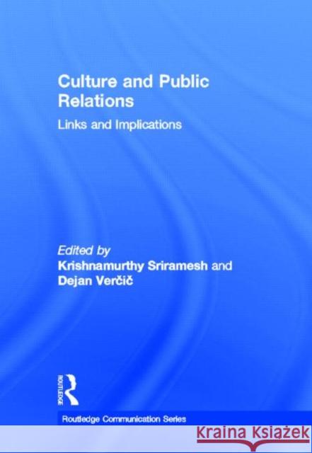 Culture and Public Relations Krishnamurthy Sriramesh Dejan Vercic 9780415887267 Routledge - książka