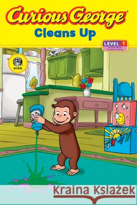 Curious George Cleans Up (Cgtv Reader) Stephen Krensky 9780618737598 Houghton Mifflin Company - książka