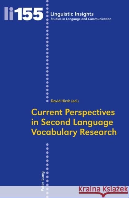 Current Perspectives in Second Language Vocabulary Research  9783034311083  - książka