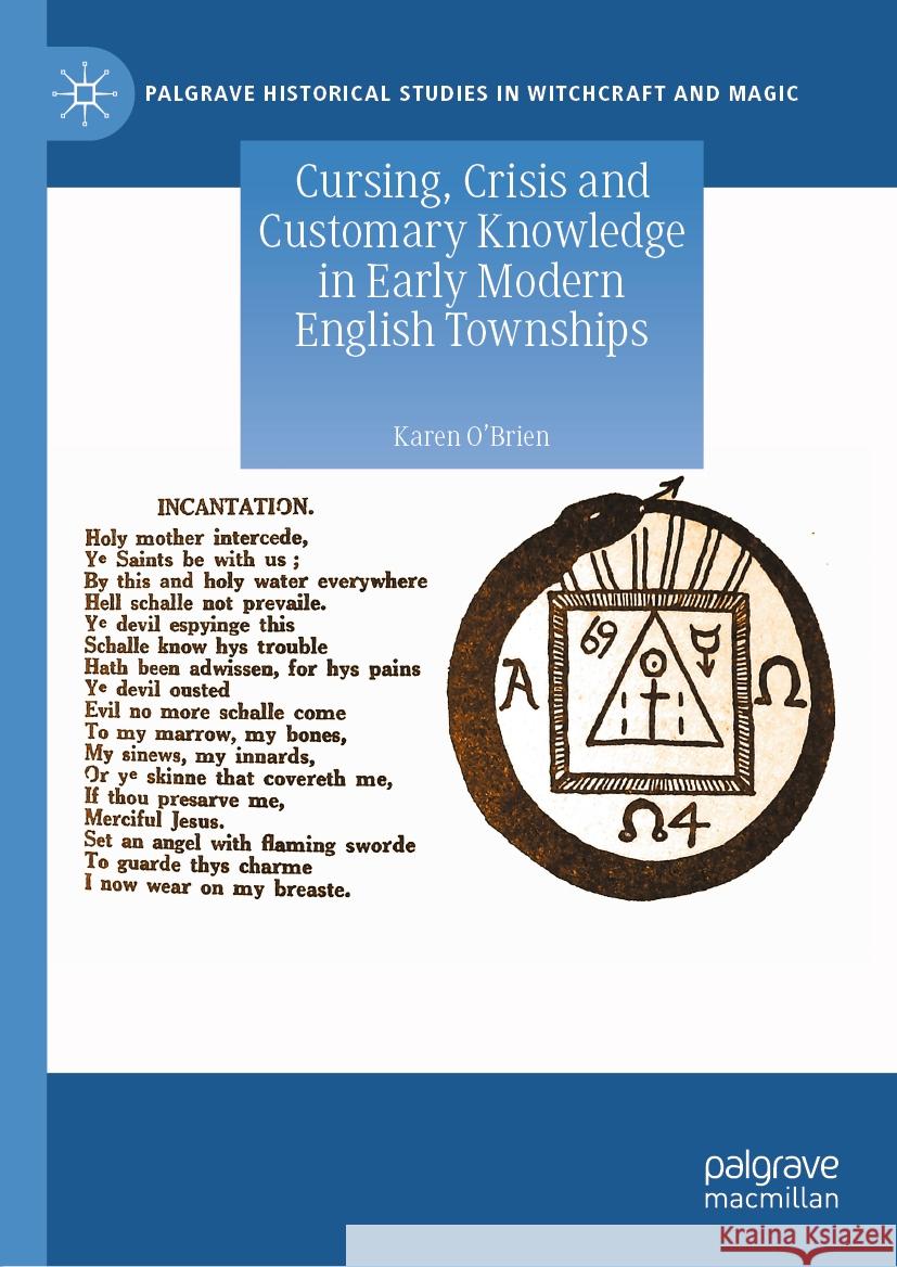 Cursing, Crisis and Customary Knowledge in Early Modern English Townships Karen O'Brien 9783031440441 Palgrave MacMillan - książka