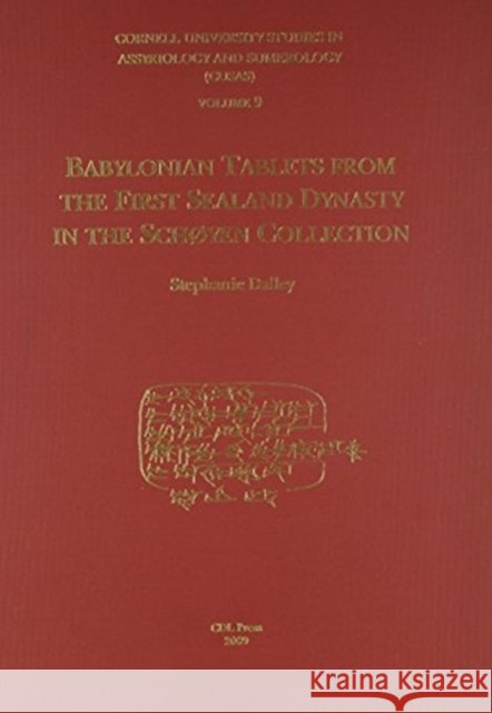 Cusas 09: Babylonian Tablets from the First Sealand Dynasty in the Schøyen Collection  9781934309087 CDL Press - książka