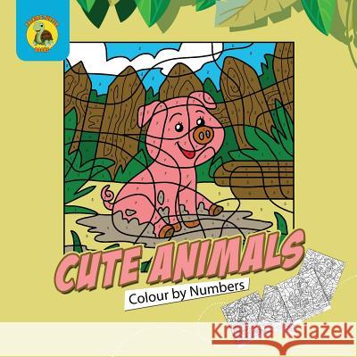 Cute Animals Colour by Numbers: Practice Learning Numbers While Having Fun Colouring! (Ages 3-5) Talking Turtle Books 9781773801520 Talking Turtle Books - książka