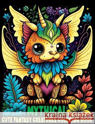 Cute Fantasy Mythical Creatures Coloring Book: Adorable Animals to Color with Magical Creatures and Imaginary Worlds Tone Temptress 9788396747624 Malgorzata Grzesik - książka