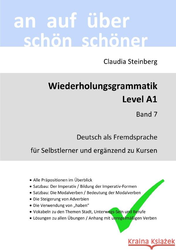 DaF - Wiederholungsgrammatik A1 - Band 7 Steinberg, Claudia 9783757558390 epubli - książka