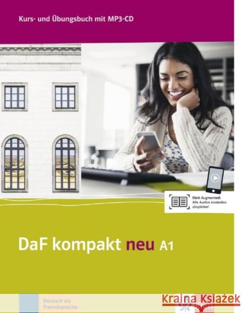 DaF Kompakt Neu A1 Kurs- und Ubungsbuch + CD Braun Birgit Doubek Margit Fugert Nadja 9783126763134 Klett - książka