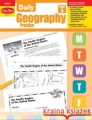 Daily Geography Practice Grade 3: EMC 3712 Sandi Johnson 9781557999726 Evan-Moor Educational Publishers - książka