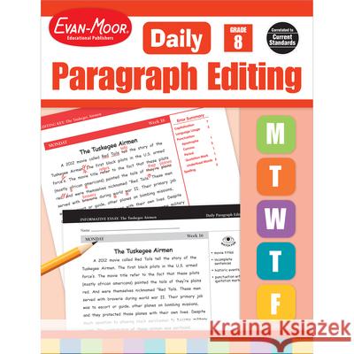 Daily Paragraph Editing Grade 8 Evan-Moor Educational Publishers 9781609638337 Evan-Moor Educational Publishers - książka