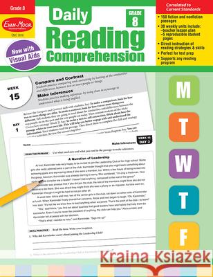 Daily Reading Comprehension, Grade 8 Teacher Edition Evan-Moor Corporation 9781629384818 Evan Moor Educational Publishers - książka