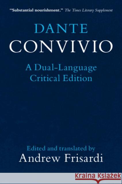 Dante: Convivio: A Dual-Language Critical Edition Alighieri, Dante 9781316505021 CAMBRIDGE GENERAL ACADEMIC - książka