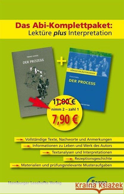 Das Abi-Komplettpaket: Lektüre plus Interpretation - Der Proceß : Königs Erläuterungen mit kostenlosem Hamburger Leseheft Kafka, Franz 9783804498037 Hamburger Lesehefte - książka