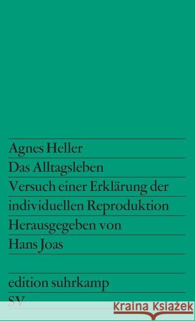 Das Alltagsleben Heller, Ágnes 9783518108055 Suhrkamp - książka