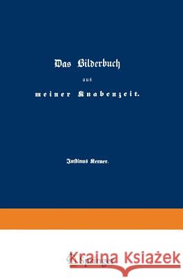 Das Bilderbuch Aus Meiner Knabenzeit: Erinnerungen Aus Den Jahren 1786 Bis 1804 Kerner, Justinus 9783628416279 Springer - książka