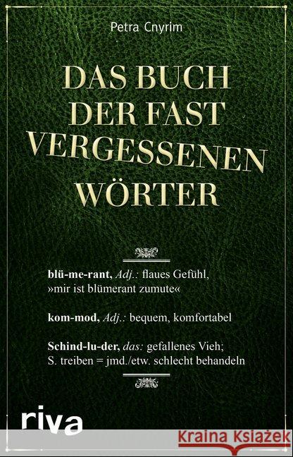 Das Buch der fast vergessenen Wörter Cnyrim, Petra 9783868839135 Riva - książka