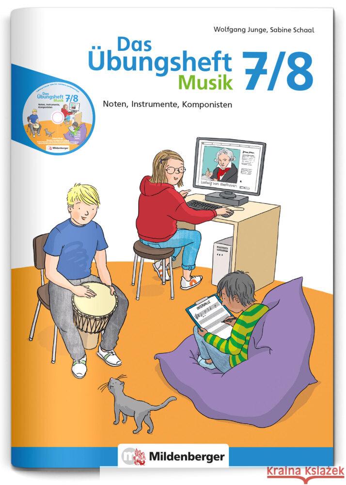 Das Übungsheft Musik 7/8 Junge, Wolfgang, Schaal, Sabine 9783619772896 Mildenberger - książka