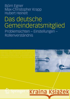 Das Deutsche Gemeinderatsmitglied: Problemsichten - Einstellungen - Rollenverständnis Egner, Björn 9783531186399 Springer vs - książka