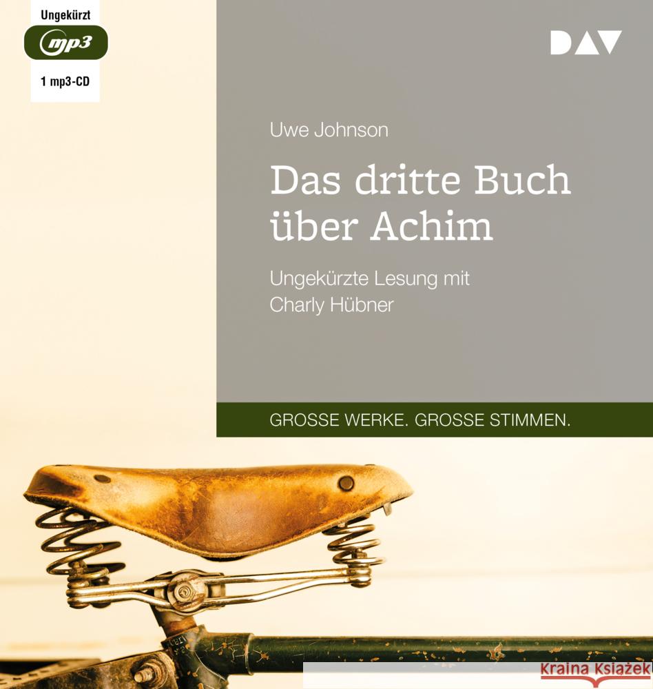 Das dritte Buch über Achim, 1 Audio-CD, 1 MP3 Johnson, Uwe 9783742417800 Der Audio Verlag, DAV - książka