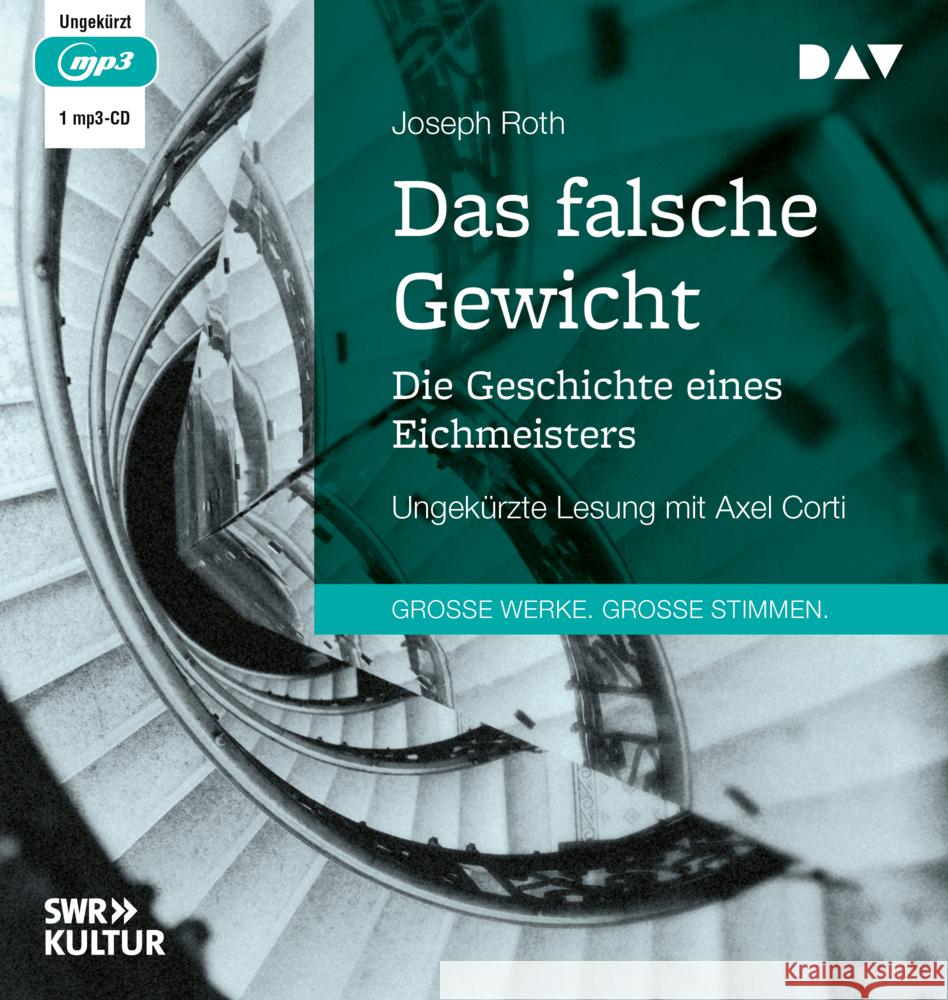 Das falsche Gewicht. Die Geschichte eines Eichmeisters, 1 Audio-CD, 1 MP3 Roth, Joseph 9783742431684 Der Audio Verlag, DAV - książka