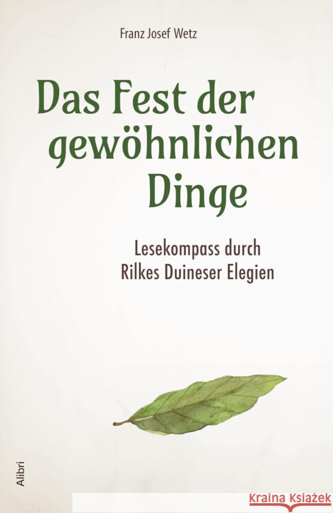 Das Fest der gewöhnlichen Dinge Wetz, Franz Josef 9783865693501 Alibri - książka