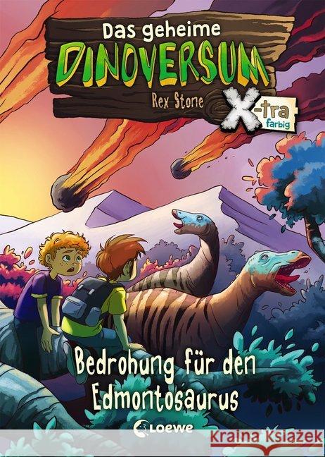 Das geheime Dinoversum Xtra - Bedrohung für den Edmontosaurus Stone, Rex 9783743202351 Loewe Verlag - książka
