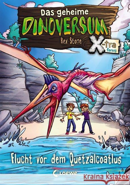 Das geheime Dinoversum Xtra - Flucht vor dem Quetzalcoatlus Stone, Rex 9783785589441 Loewe Verlag - książka