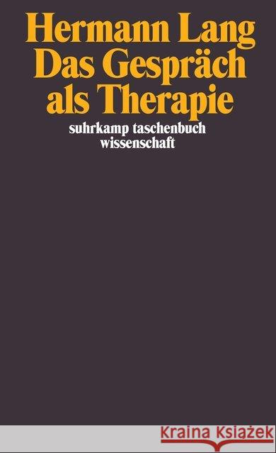 Das Gespräch als Therapie Lang, Hermann 9783518288931 Suhrkamp - książka