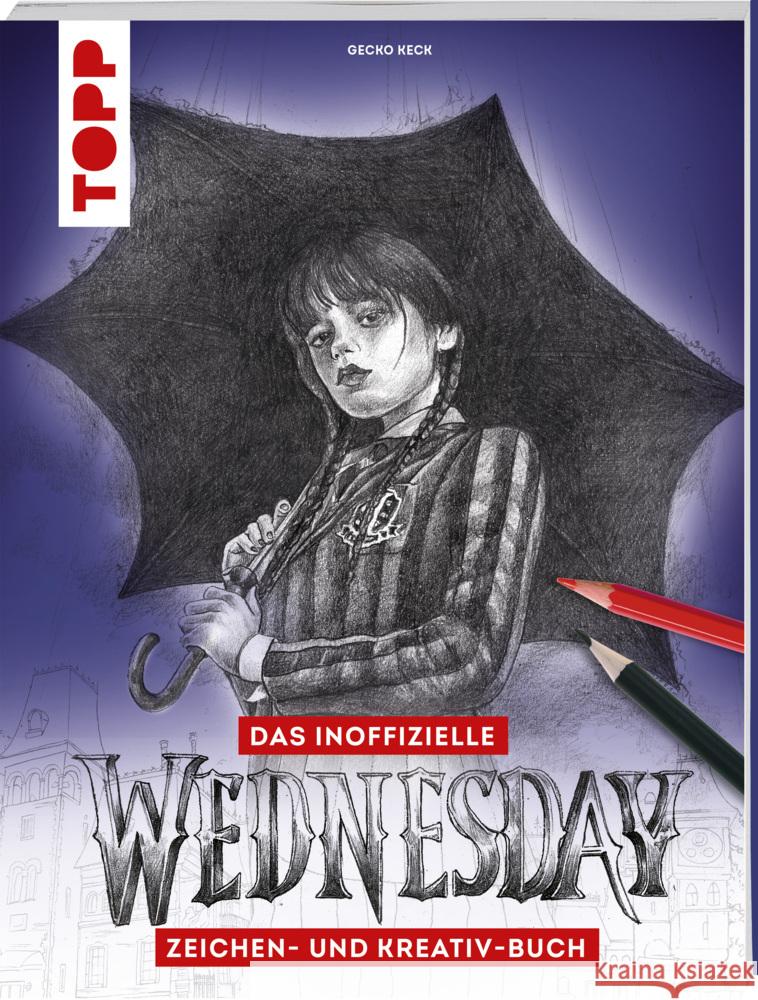 Das inoffizielle Wednesday Zeichnen- und Kreativ-Buch Keck, Gecko 9783735851888 Frech - książka