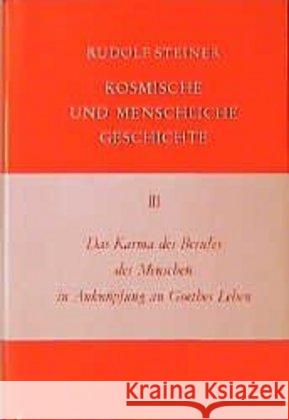 Das Karma des Berufes des Menschen in Anknüpfung an Goethes Leben : Zehn Vorträge, gehalten in Dornach v. 4.-27.11.1916 Steiner, Rudolf   9783727417207 Rudolf Steiner Verlag - książka