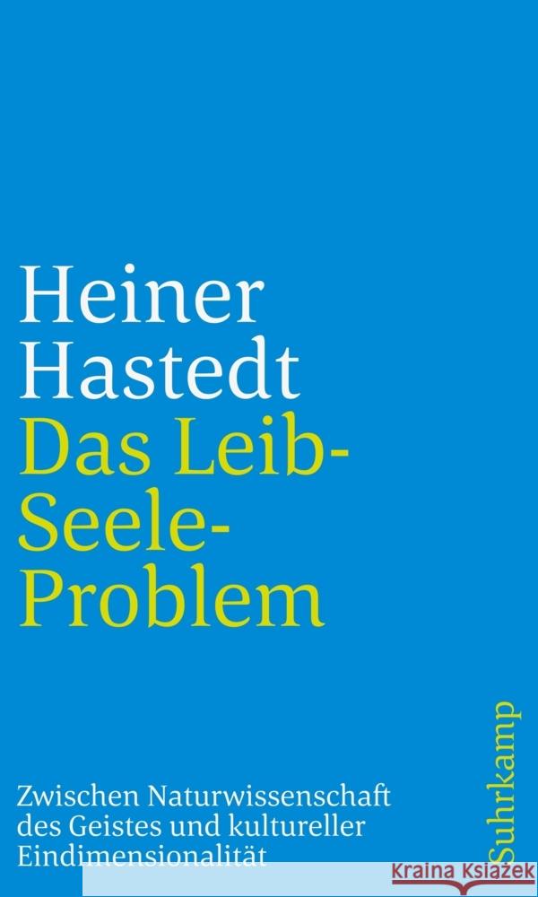 Das Leib-Seele-Problem Hastedt, Heiner 9783518243022 Suhrkamp - książka