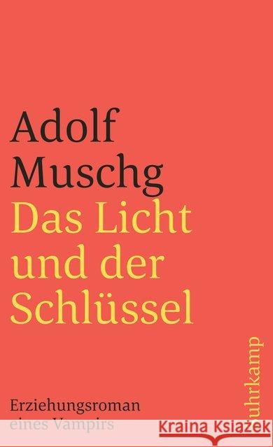 Das Licht und der Schlüssel : Erziehungsroman eines Vampirs Muschg, Adolf 9783518393291 Suhrkamp - książka
