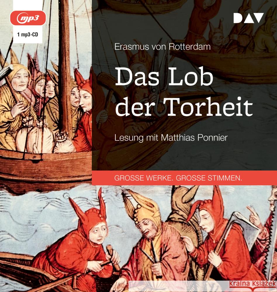 Das Lob der Torheit, 1 Audio-CD, 1 MP3 Erasmus von Rotterdam 9783742431516 Der Audio Verlag, DAV - książka