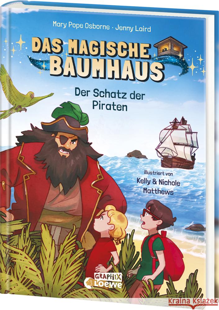 Das magische Baumhaus (Comic-Buchreihe, Band 4) - Der Schatz der Piraten Osborne, Mary Pope, Laird, Jenny 9783743215481 Loewe - książka