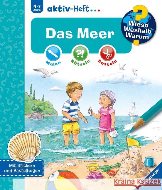 Das Meer : Malen, Rätseln, Basteln. Mit Stickern und Bastelbogen  9783473326877 Ravensburger Buchverlag - książka