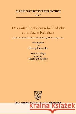 Das mittelhochdeutsche Gedicht vom Fuchs Reinhart Heinrich 9783110483963 De Gruyter - książka