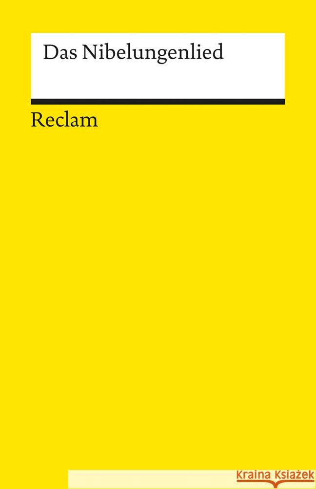 Das Nibelungenlied  9783150141908 Reclam, Ditzingen - książka